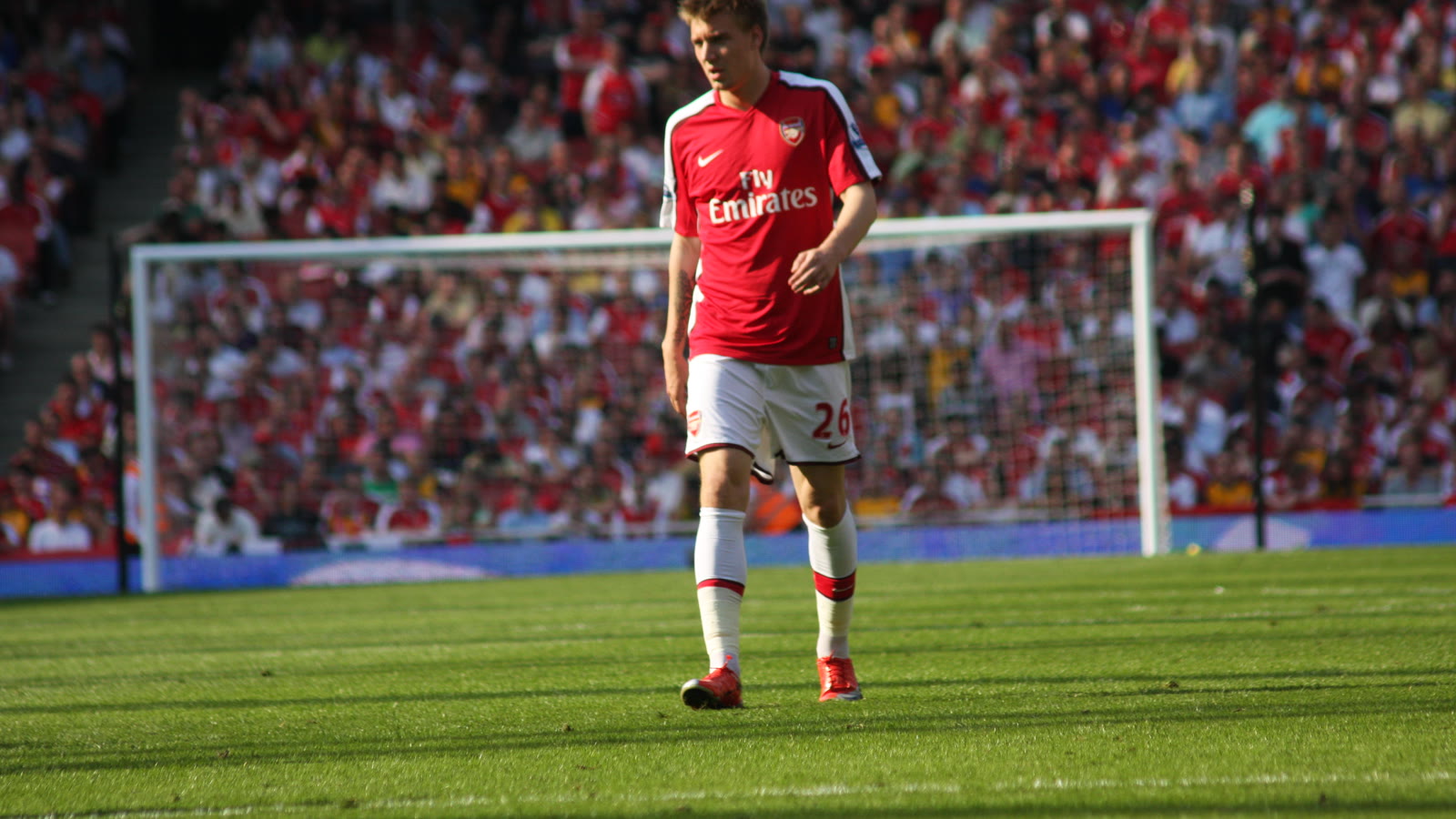 Nicklas Bendtner under en fodboldkamp