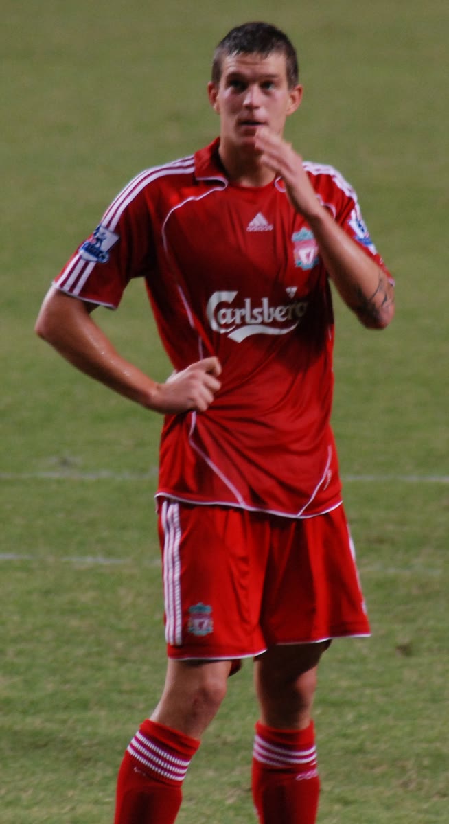 Daniel Agger under en fodboldkamp