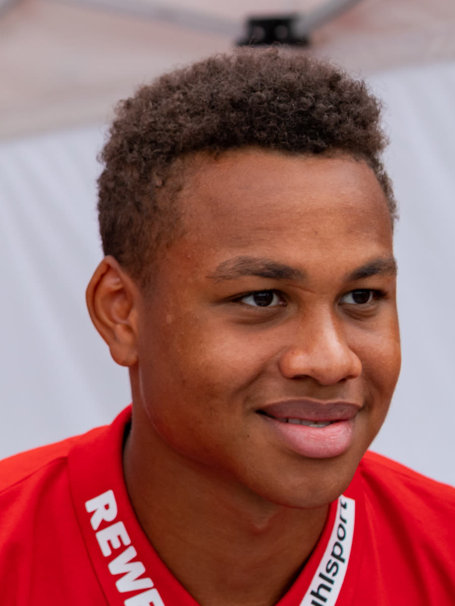 Nikolas Nartey under en fodboldkamp